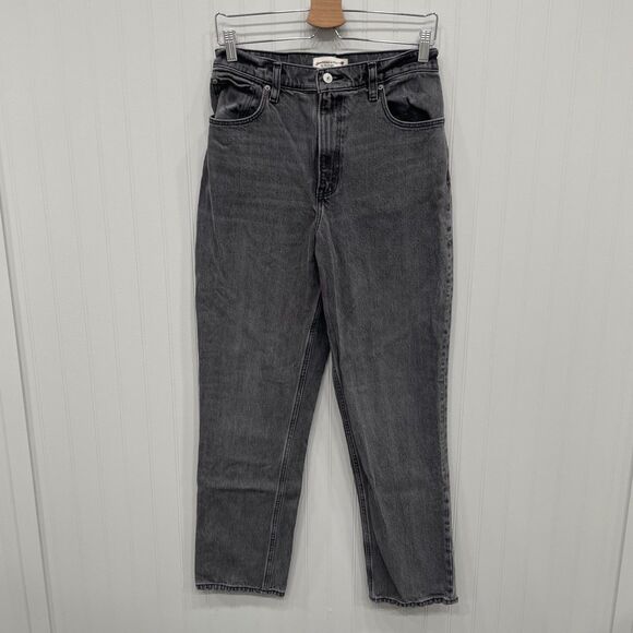 Abercrombie & Fitch Denim - Abercrombie & Fitch Women's 8 / 29R Black 90's Straight Ultra Rise Denim Jeans
